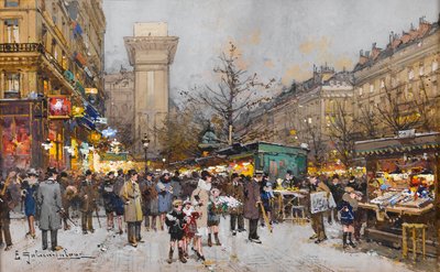 Porte Saint-Denis by Eugene Galien Laloue